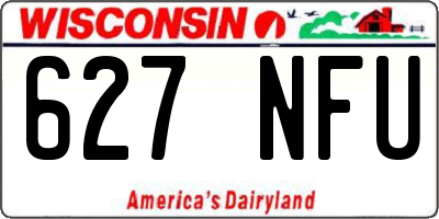 WI license plate 627NFU