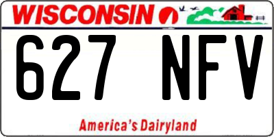 WI license plate 627NFV