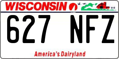 WI license plate 627NFZ