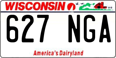 WI license plate 627NGA