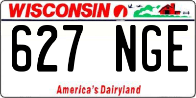 WI license plate 627NGE