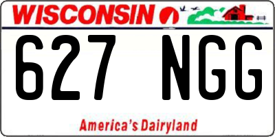 WI license plate 627NGG