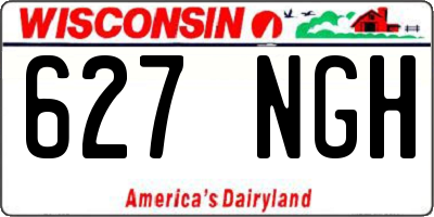 WI license plate 627NGH