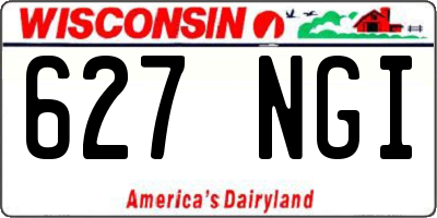 WI license plate 627NGI