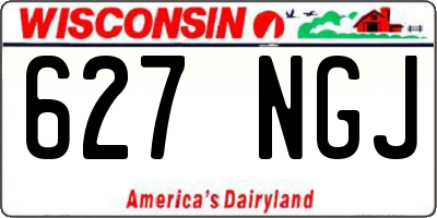 WI license plate 627NGJ
