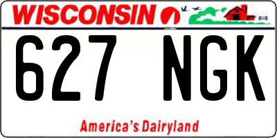 WI license plate 627NGK