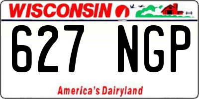 WI license plate 627NGP