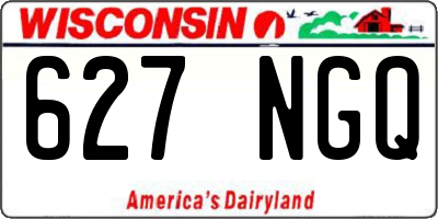 WI license plate 627NGQ