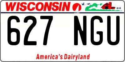 WI license plate 627NGU