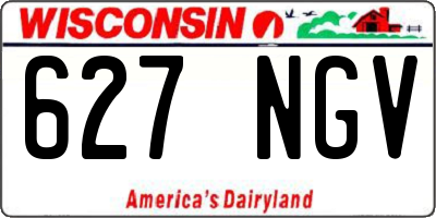 WI license plate 627NGV