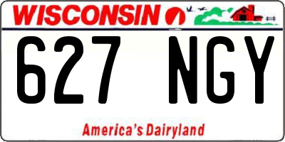 WI license plate 627NGY