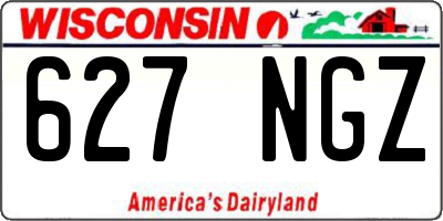 WI license plate 627NGZ