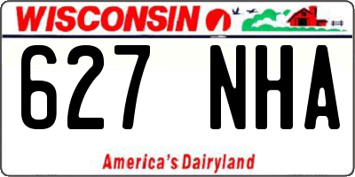 WI license plate 627NHA