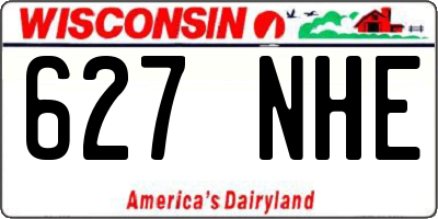 WI license plate 627NHE