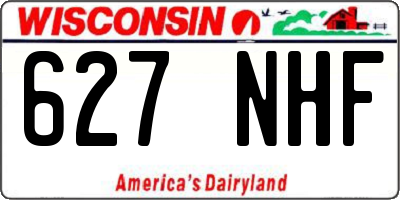 WI license plate 627NHF