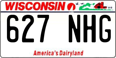 WI license plate 627NHG