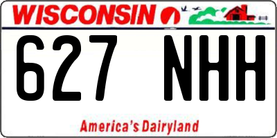 WI license plate 627NHH