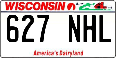 WI license plate 627NHL