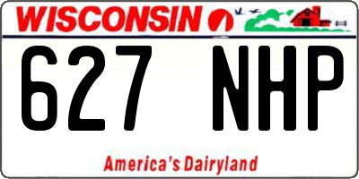 WI license plate 627NHP