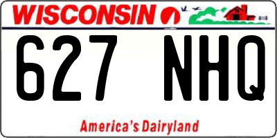 WI license plate 627NHQ