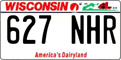 WI license plate 627NHR