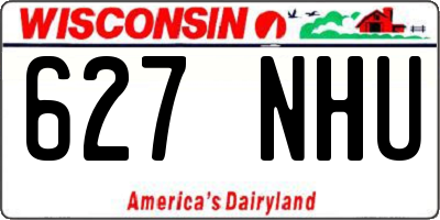 WI license plate 627NHU