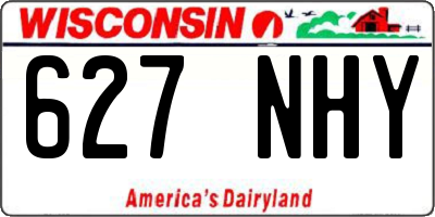 WI license plate 627NHY