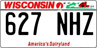 WI license plate 627NHZ