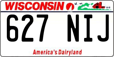 WI license plate 627NIJ