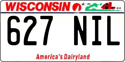 WI license plate 627NIL