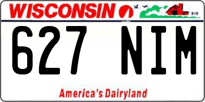 WI license plate 627NIM