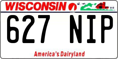 WI license plate 627NIP
