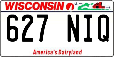 WI license plate 627NIQ