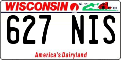 WI license plate 627NIS