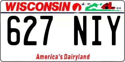 WI license plate 627NIY