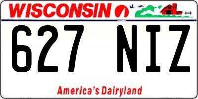 WI license plate 627NIZ