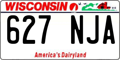 WI license plate 627NJA