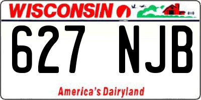 WI license plate 627NJB