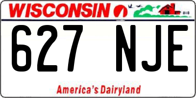 WI license plate 627NJE