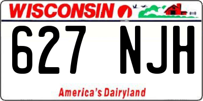 WI license plate 627NJH