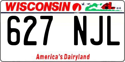 WI license plate 627NJL