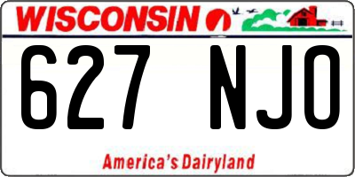 WI license plate 627NJO