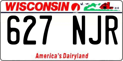 WI license plate 627NJR