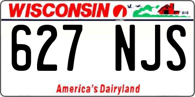 WI license plate 627NJS