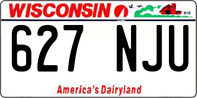 WI license plate 627NJU