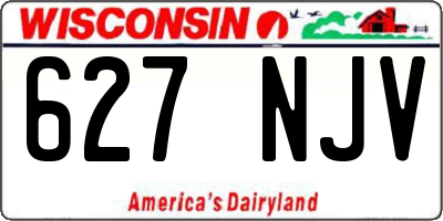 WI license plate 627NJV