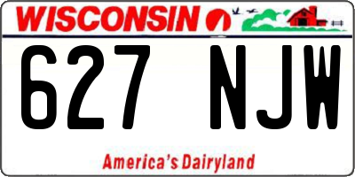 WI license plate 627NJW