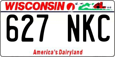 WI license plate 627NKC