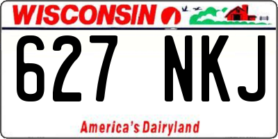WI license plate 627NKJ