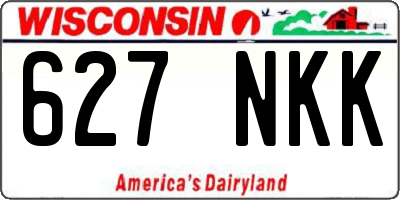 WI license plate 627NKK
